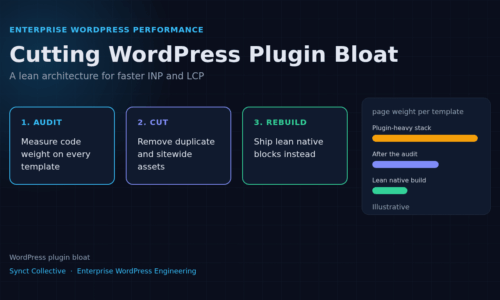 WordPress Plugin Bloat at Enterprise Scale: A Lean Architecture Guide for INP and LCP